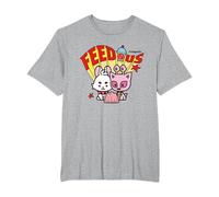 Neopets Feed Us Cute Retro Y2K Virtual Pets T-Shirt, Men's Big and Tall, Heather Grey, 4X Tall