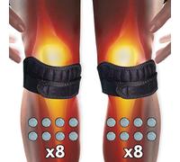 NeoPhysio 2 x Magnetic Knee Strap with 8 Magnets Individually Sewn - Adjustable Patellar Tendon Strap Lightweight Knee Support Brace Band. One size fits all - average Men and Women's sizes.