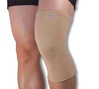 NeoPhysio Medical Grade Elastic Compression Knee Support Beige Tubular Sleeve - Large = 38-42cm