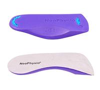 NeoPhysio Thin 3/4 length Orthotic Insoles Arch Support Shoe Inserts with Sued Anti Slip Upper. For Plantar Fasciitis, Flat Feet, Achilles Tendonitis, Collapsed Arches. XL