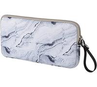 Neoprene Carrying Keyboard Sleeve Case Bag Protection Pouch Compatible with Magic Keyboard 1 & 2, Wireless Keyboard, Magic Mouse, Magic Trackpad and Wireless Trackpad (White Marble Pattern)