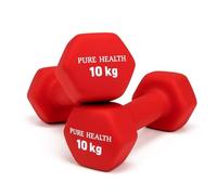 Neoprene Dumbbell Hand Weights Pair Home Exercise for Women Men Arm Pilates Dumbbells in 1kg 1.5kg 2kg 3kg 4kg 5kg 8kg 10kg Set (Red (10KG, Pair))