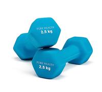 Neoprene Dumbbell Hand Weights Pair Home Exercise for Women Men Arm Pilates Dumbbells in 1kg 1.5kg 2kg 3kg 4kg 5kg 8kg 10kg Set (2.5kg, Pair) Blue