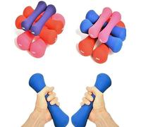 Neoprene Dumbbell Home Exercise for Ladies Kids Arm Hand Weights Pilates Dumbbells in 2X3kg BLUE BONE