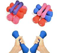 Neoprene Dumbbell Home Exercise for Ladies Kids Arm Hand Weights Pilates Dumbbells in 2X4kg RED BONE
