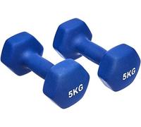 Neoprene Dumbbell Pair, 10kgs (5 kg x 2 count), Blue