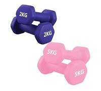 Neoprene Dumbbell Set 2 Pair 2-10kg - Non-Slip Coated Hand Weights for Home Gym Fitness & Strength Training