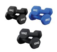 Neoprene Dumbbell Set 3 Pair 2-10kg with or without A3 Rack - Non-Slip Hand Weights for Home Gym Strength Training