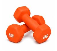 Neoprene Dumbbells Pair, 6kg Non-Slip Soft Grip Hex Hand Weights with Anti-Roll Design, Cast Iron Exercise Weights for Strength Training, Fitness and Home Workouts for Women and Men