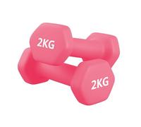 Neoprene Dumbbells Pair for Women Home Gym, Hex No-Roll Design, Non-Slip Grip, Colour Coded Weights Set, 0.5kg to 10kg