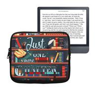 kwmobile Neoprene e-Reader Pouch Size 6,8-7" eReader - Universal eBook Sleeve Case with Zipper, Wrist Strap - Multicolor