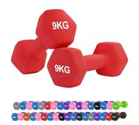 Neoprene Hex Dumbbell Set 0.5-10kg - Non-Slip Comfort Grip Hand Weights for Home Gym, Strength Training, Full-Body Workouts, HIIT, CrossFit, Pilates