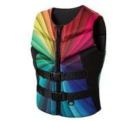 Neoprene Kayak Vest with Adjustable Straps and Heavy Duty Zipper, Kayak Vest for Paddle Boarding and Water Sports, Suitable for Adults and Kids(D,M)