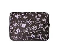 Neoprene Laptop Sleeve Case for 13" to 16" MacBook & Windows, Shockproof Notebook Bag for Air/Pro/Legion (Flower - Black, 15"-16" (Fits MBP 16 & 16" PC))