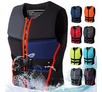 Neoprene Life Jacket Adult Kids Lightweight flotation lifejacket Swimming Vest Adjustable Buoyancy Aid(Three Colors,M)