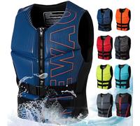 Neoprene Life Jacket Adult Kids Paddle Boarding Lightweight Swimming Vest Buoyancy Aid Adjustable Men Women Life Vests(Navy Blue,2XL)