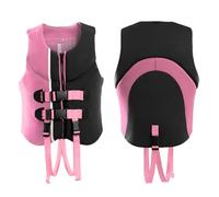 Neoprene Life Jacket and Swim Vest for Adults With Adjustable Straps, Breathable Comfort for Swimming, Fishing, Rafting, Boating, Water Sports(Pink,M)