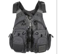 Neoprene Life Jacket for Adults, Adjustable Buoyancy Aid Swim Vest with Secure Fit for Kayaking Snorkeling Paddle Boarding Fishing Watersports(GREY)