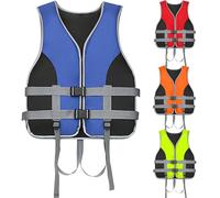 Neoprene Life Jacket for Adults, Adjustable Buoyancy Aid Swim Vest with Secure Fit for Kayaking Snorkeling Paddle Boarding Fishing Watersports(Blue,XL75-100KG)