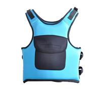 Neoprene Life Jacket with Big Pocket Adjustable Fit Buoyancy Aid Swim Vest for Kayaking Fishing Surfing Boating Water Sports(Blue,S-M)