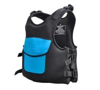 Neoprene Life Jacket with Big Pocket Adjustable Fit Buoyancy Aid Swim Vest for Kayaking Fishing Surfing Boating Water Sports(black,S-M)
