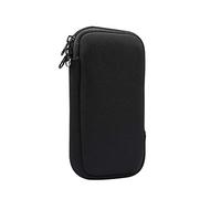 Neoprene Mobile Phone Sleeve Mesh Pocket Lanyard Case for iPhone 11 Pro Max XR XS Max Samsung Galaxy S24+ S23+ S23 FE S22+ S20 FE S20+ A54 A52 A53 A33 A34 OnePlus Nord 2 Google Pixel 6 (L, Black)