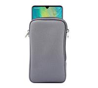 Neoprene Mobile Phone Sleeve Shock Proof Pouch Lanyard Case for Samsung Galaxy S25 Ultra S24 Ultra S23 Ultra A17 A06 A16 A26 A56 A05 A55 Honor X6c iPhone 17 Pro Max Redmi Note 14 Moto G55 (Gray, XL)