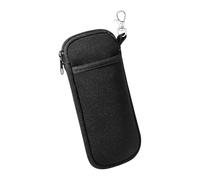 Neoprene Phone Carrying Case with Layered Storage Space for Earphones USB Drive, Secure Zipper Closure, Portable, Daily Use, Travel Friendly Phone Organizer