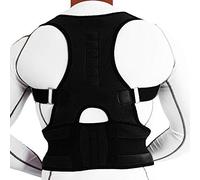 Neoprene Posture Corrector Back Support Magnetic Shoulder Belt Lumbar Support Breathable Pain Relief Medical Orthopedic (Black, XXL)