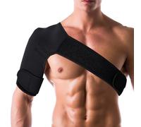 Neoprene Right/Left Shoulder Support Strap, Adjustable Shoulder Support Brace, Rotator Cuff Support, Shoulder Brace For Men and Women, For Frozen Arm and Muscle Pain Relief Injury Prevention (Black)