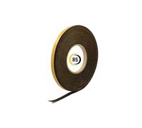 Neoprene Rubber Black Self-adhesive Sponge Strip 10mm wide x 2mm thick x 10m long