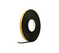 Neoprene Rubber Black Self-adhesive Sponge Strip 15mm wide x 3mm thick x 10m long