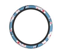 Neoprene Steering Wheel Cover Cherry Blossom Floral Sakura Universal Steering Wheel Cover Fit 15 inch Car SUV Vans, Anti Slip Car Truck Protector