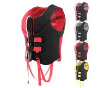 Neoprene Swim Vest for Adults and Youth with Adjustable Fit Buoyancy Aid Life Jacket for Kayaking Surfing Paddle Sports Swimming(Red,S)