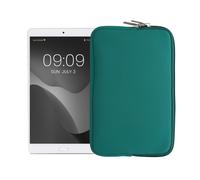 kwmobile Neoprene Pouch Compatible with 8"-8,4" Tablet - Universal Sleeve Case Cover with Zipper for Tablet - Petrol