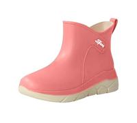 Neoprene Wellies Ladies Waterproof Boots for Women UK Garden Shoes Hollies Boots Women's Rain Shoes Comfortable Rubber for Outdoor Walking Gardening Casual Wear with Slip Sole Rain Boot Heels Pink