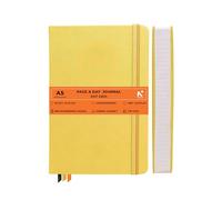 NEORAH -A5 DOTTED | 368 Pages - 110 Gsm |PAGE A DAY JOURNAL (21x14.8 cm)-Hardcover Dot Grid Notebook |Back Pocket |3 Silk Book Mark - Completely HANDMADE for Journaling,writing- YELLOW