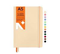 NEORAH - A5 Lined Journal Notebook -110 Gsm (210x148mm) - Hardcover Ruled Journal | Book Marks | Back Pocket | Sticker Label - Office Notebook Journal 160pages | Completely HANDMADE - AFTER GLOW