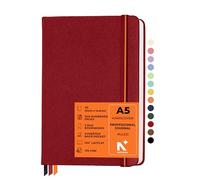 NEORAH -A5 Lined Journal Notebook- 208 Pages-135 gsm|PRO SERIES Journal (210x148 mm)-Hardcover Notebook-Includes Back Pocket|3 Silk Book Mark |Completely HANDMADE for journaling,Note Taking- RED