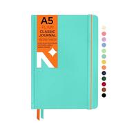 NEORAH -A5 Plain Classic Notebook-110 Gsm(210x148mm)Hardcover Unruled Journal| Includes Silk BookMark| BackPocket|Sticker Label |Journal Box- Office Notebook Journal 160pages| Completely HANDMADE-TEAL