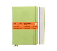 NEORAH -A5 RULED | 368 Pages - 110 Gsm | PAGE A DAY JOURNAL (21x14.8 cm)-Hardcover RULED Notebook |Back Pocket|3 Silk Book Mark-Completely HANDMADE for Journaling,Note Taking- LIGHT GREEN