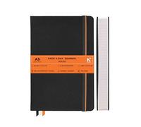 NEORAH -A5 RULED | 368 Pages - 110 Gsm | PAGE A DAY JOURNAL (21x14.8 cm)-Hardcover RULED Notebook |Back Pocket|3 Silk Book Mark-Completely HANDMADE for Journaling,Note Taking- BLACK