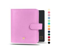 NEORAH -A6 Notebook SLEEVE with SNAP Button + Dotgrid JOURNAL | Faux Leather Sleeve| 2 Front 1 Back compartment | 4 Card Slots |Gift Box- Fits any A6 Softcover Hobonichi Notebook Planner -LAVENDER