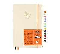 NEORAH - B5 - ART JOURNAL | 200Gsm Dotgrid Notebook |160 Pages(25.0 x 17.5 cm) | Lay Flat |Hard Cover Bullet - Journal | 3 Bookmarks |Elastic Closure | Inner BackPocket | Ideal- Bujo,Art (AFTERGLOW)