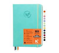 NEORAH - B5 - ART JOURNAL | 200Gsm Dotgrid Notebook |160 Pages(25.0 x 17.5 cm) | Lay Flat |Hard Cover Bullet - Journal | 3 Bookmarks |Elastic Closure | Inner BackPocket | Ideal- Bujo,Art (TEAL)
