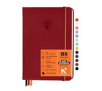 NEORAH - B5 - ART JOURNAL | 200Gsm Dotgrid Notebook |160 Pages(25.0 x 17.5 cm) | Lay Flat |Hard Cover Bullet - Journal |3 Bookmarks |Elastic Closure | Inner BackPocket | Ideal-Bujo,Sketchbook (RED)