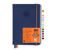 NEORAH - B5 - ART JOURNAL | 200Gsm Dotgrid Notebook |160 Pages(25.0 x 17.5 cm) | Lay Flat |Hard Cover Bullet - Journal|3 Bookmarks |Elastic Closure | Inner BackPocket | Ideal-Junk Journal (DARK BLUE)