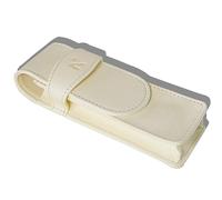 NEORAH -Faux LEATHER Handcrafted Double Pen Pouch with Loop |Portable Pen Case for 2 Fountain Pen,Roller Ball,Ballpoint Pen |Pen Holder,Pen case |Ideal Gifts for Men,boss,dad |14.5 x 4.5 cm| AFTERGLOW