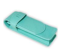 NEORAH -Faux Leather Handcrafted Double Pen Pouch with Loop |Portable Pen Case for 2 Fountain Pen, Roller Ball,Ballpoint Pen |Pen Holder,Pen case |Ideal Gifts for Men,boss,dad |14.5 x 4.5 cm| Teal