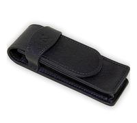 NEORAH -Faux Leather Handcrafted Double Pen Pouch with Loop |Portable Pen Case for 2 Fountain Pen, Roller Ball,Ballpoint Pen |Pen Holder,Pen case |Ideal Gifts for Men,boss,dad |14.5 x 4.5 cm| Black